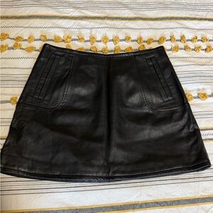 H&M Black Mini Leather Skirt